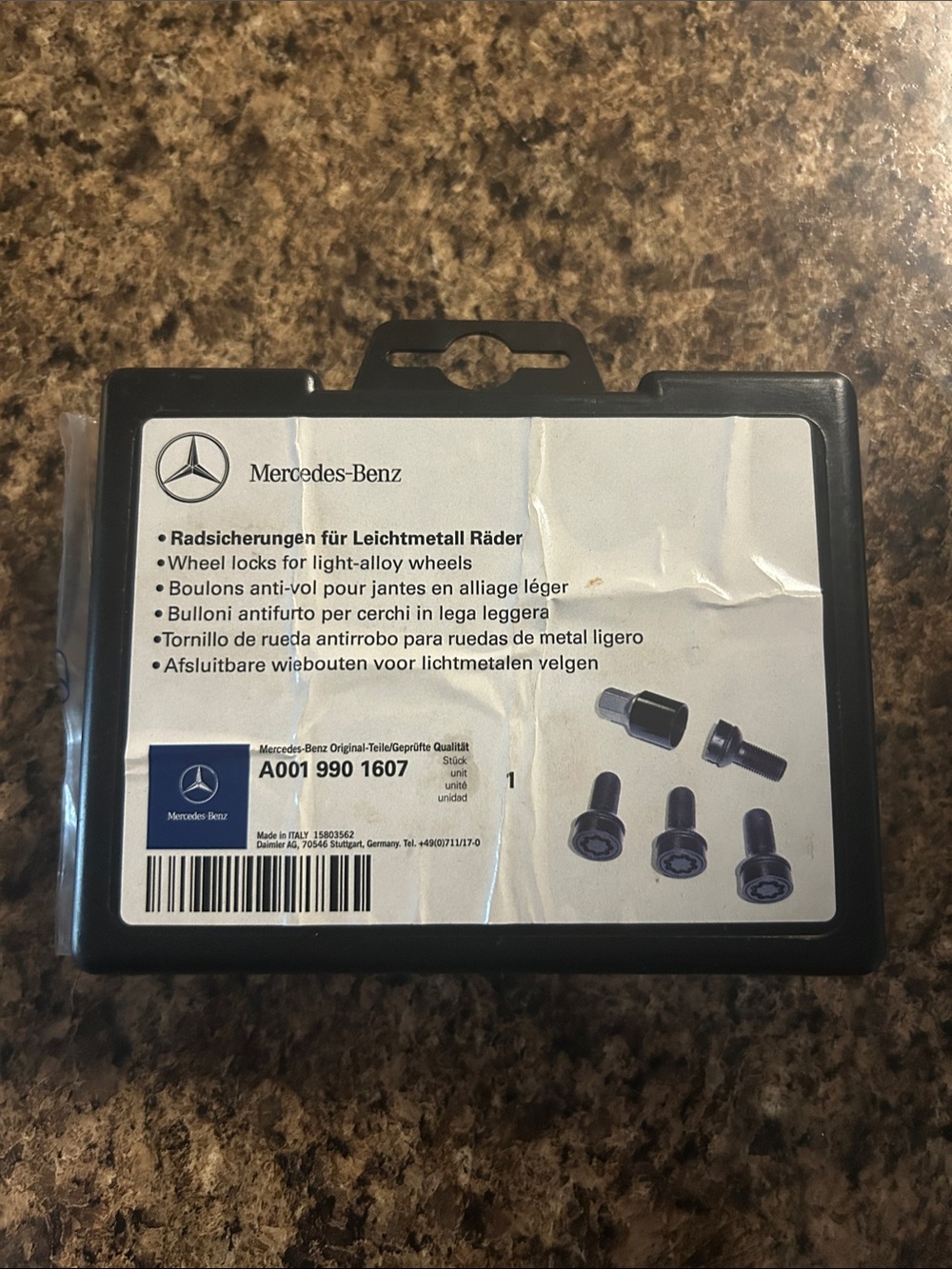 Black Wheel Lock Set for Light-Alloy Wheels